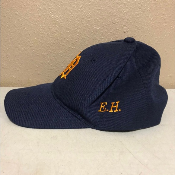 Detroit Tigers Wool Blend Blue MLB Strapback Hat Cap Initials EW - Picture 2 of 6